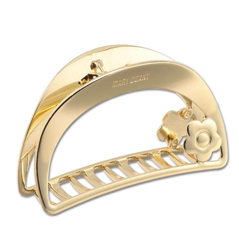 Mary Quant Daisy Claw Clip hairpin golden NWOT